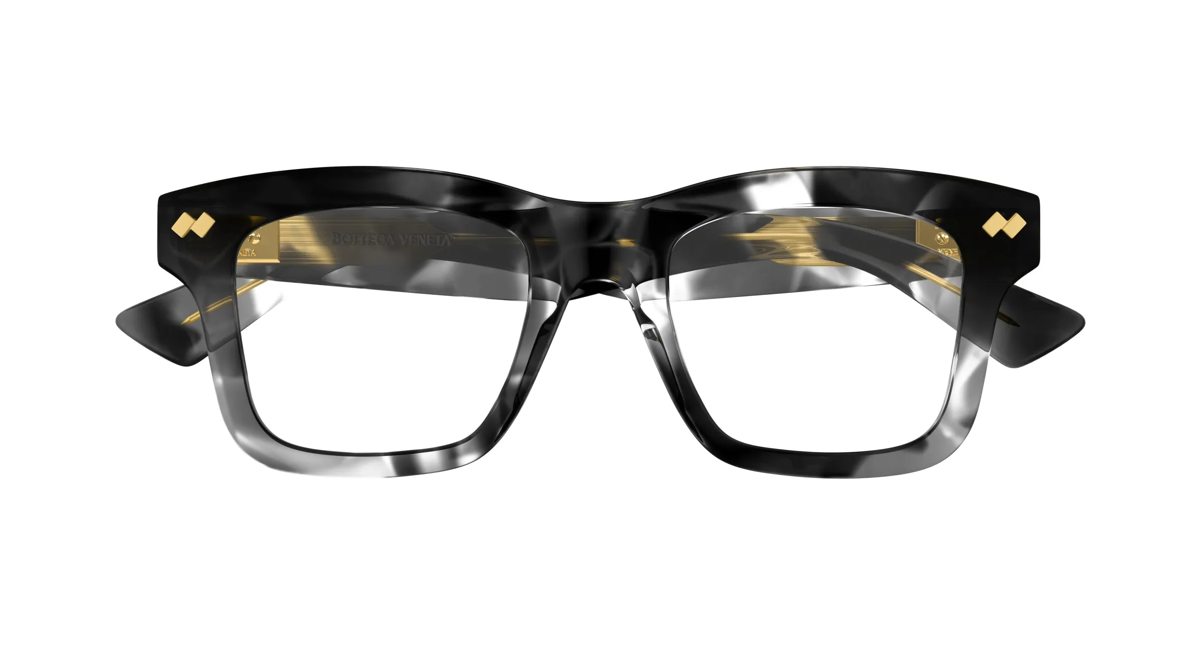 Bottega Veneta BV1353O 006 Montature da vista Acetato Havana Trasparente Squadrata - immagine 2