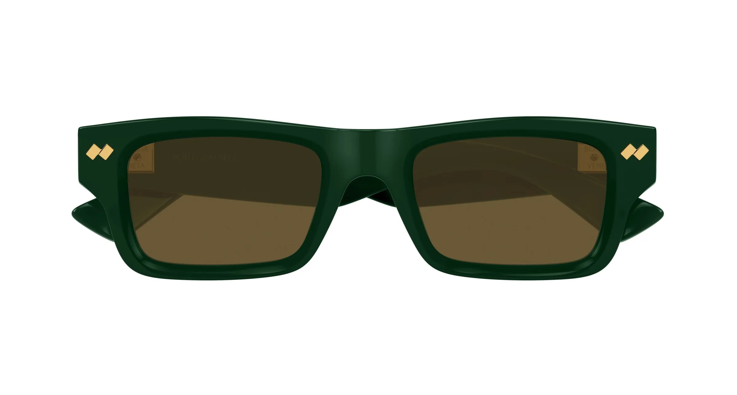 Bottega Veneta BV1351S 005 Occhiali da sole Acetato Verde Marrone Squadrata - immagine 2