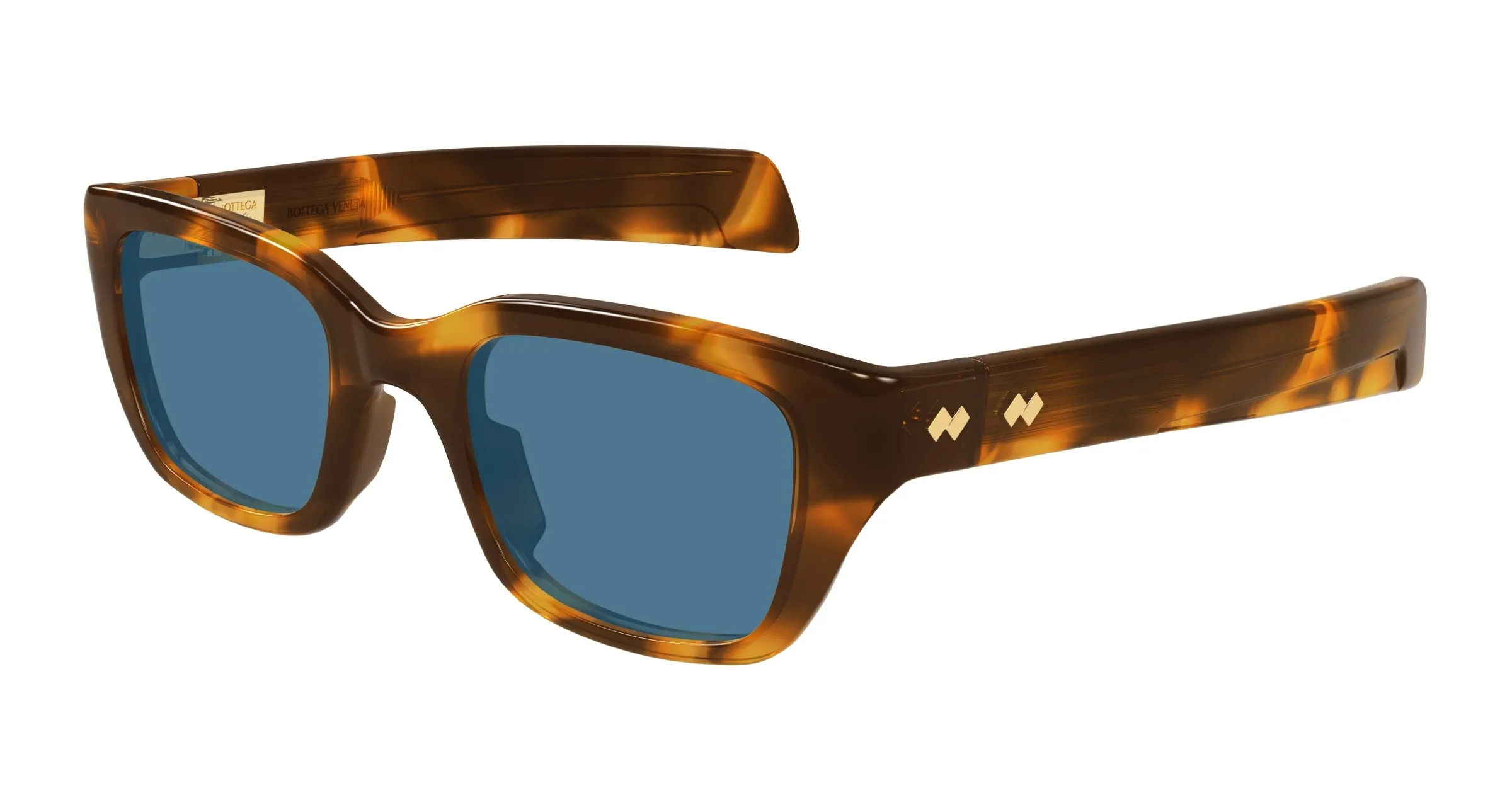 Bottega Veneta BV1393S 006 Occhiali da sole Acetato Havana Blu Squadrata - immagine 1