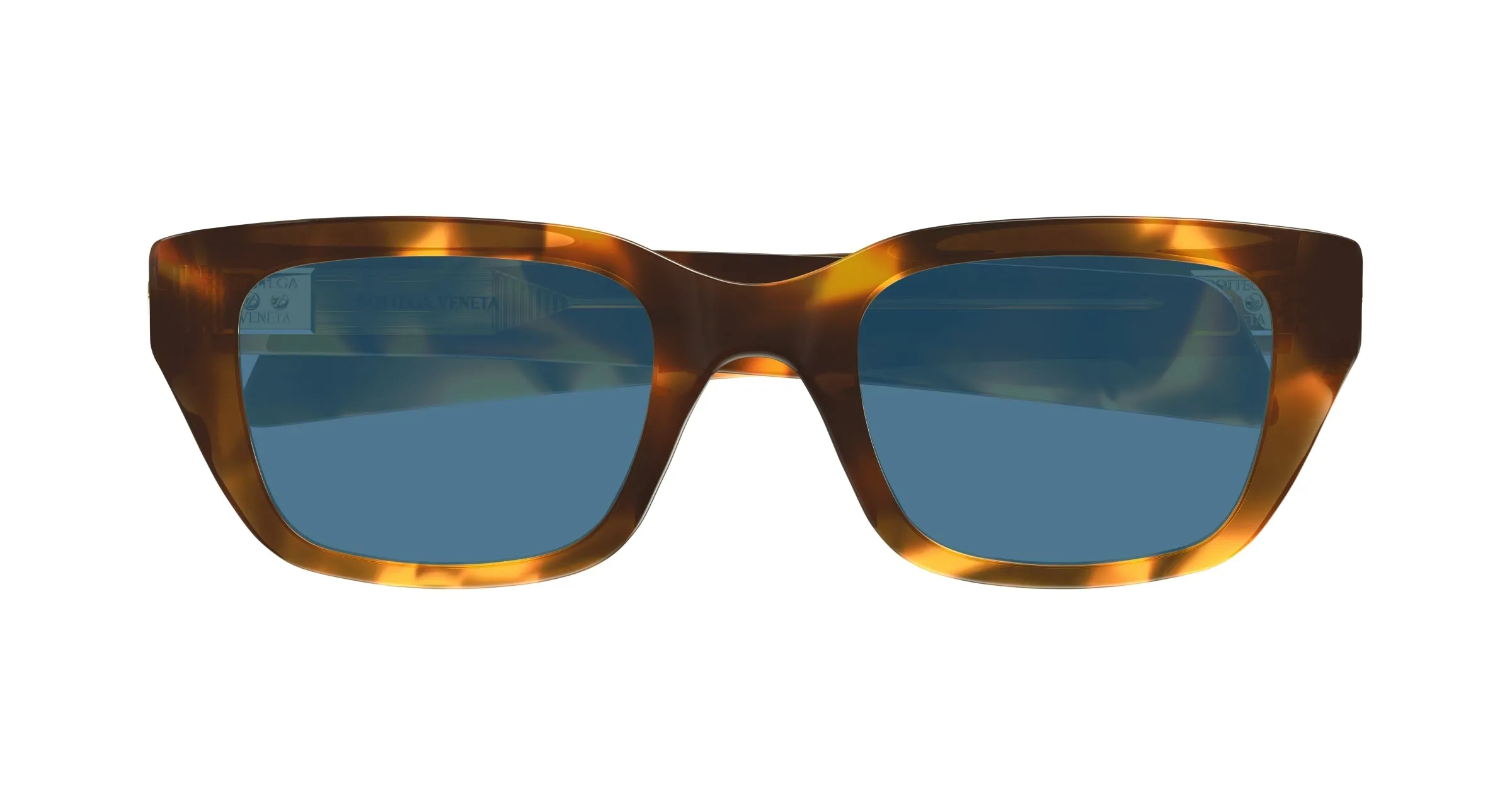 Bottega Veneta BV1393S 006 Occhiali da sole Acetato Havana Blu Squadrata - immagine 2