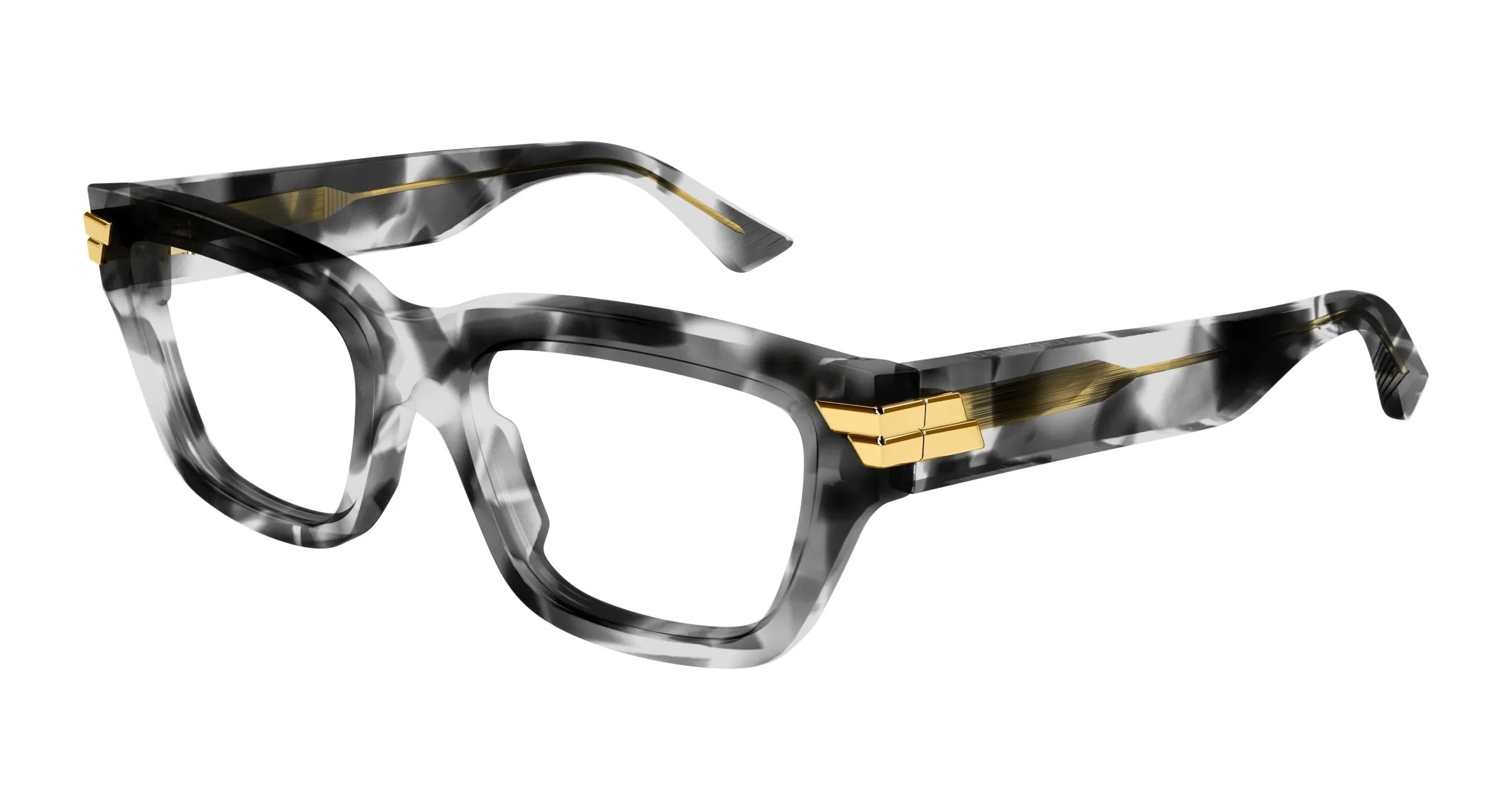 Bottega Veneta BV1190O 009 Montature da vista Acetato Havana Trasparente Squadrata - immagine 1