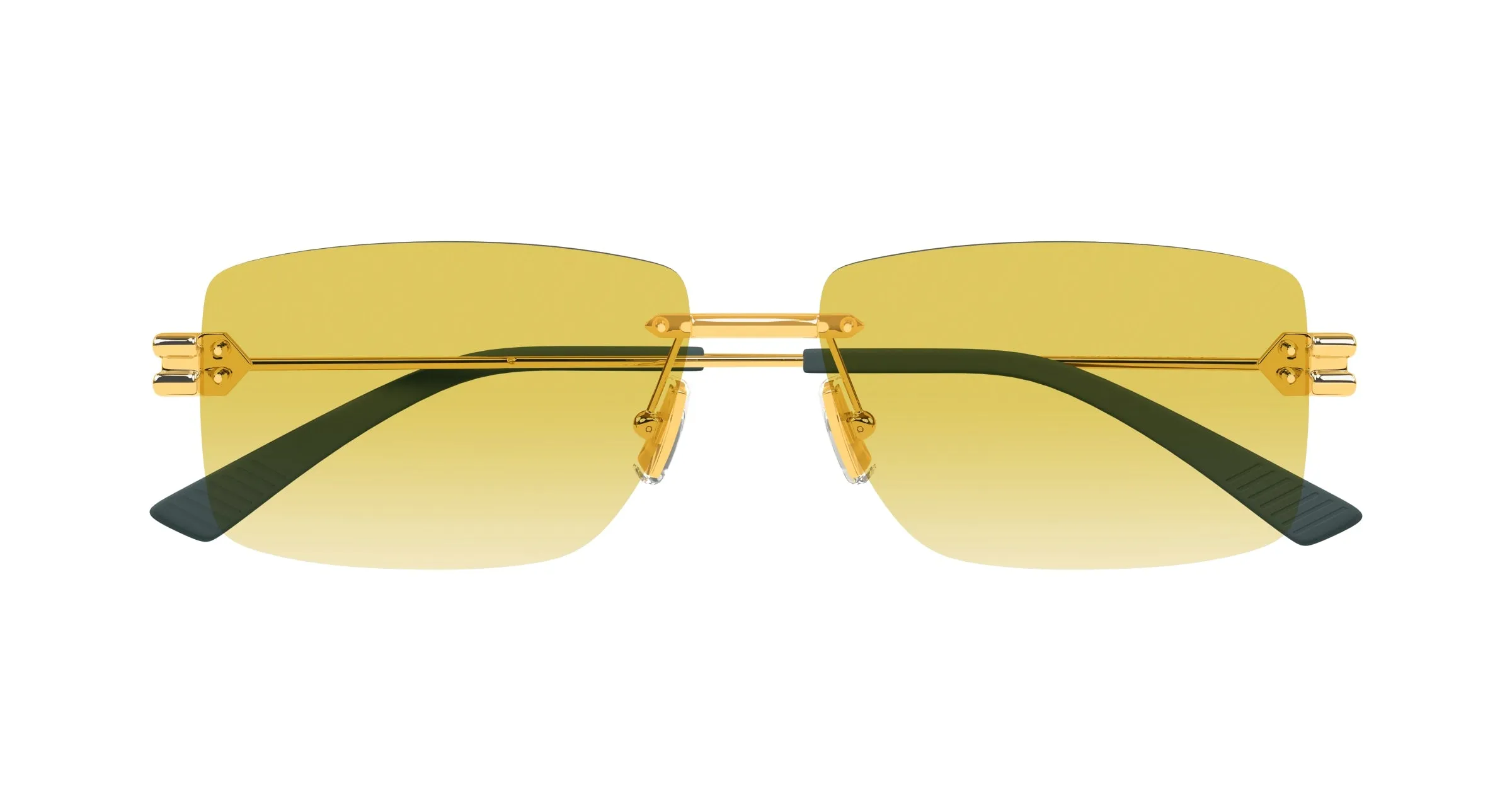 Bottega Veneta BV1126S 006 Occhiali da sole Metallo Oro Squadrata - immagine 2