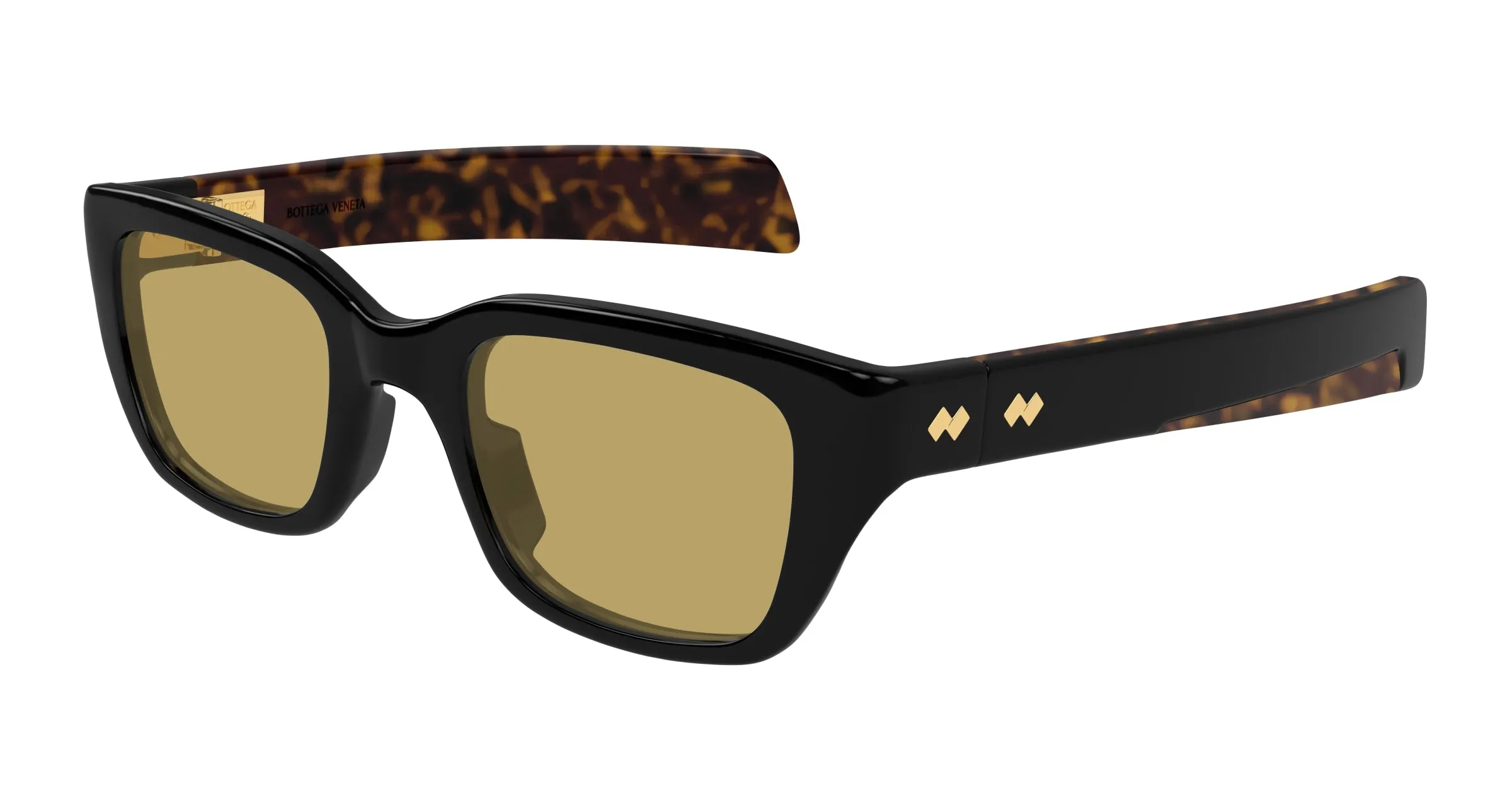 Bottega Veneta BV1393S 009 Occhiali da sole Acetato Nero Verde Squadrata - immagine 1
