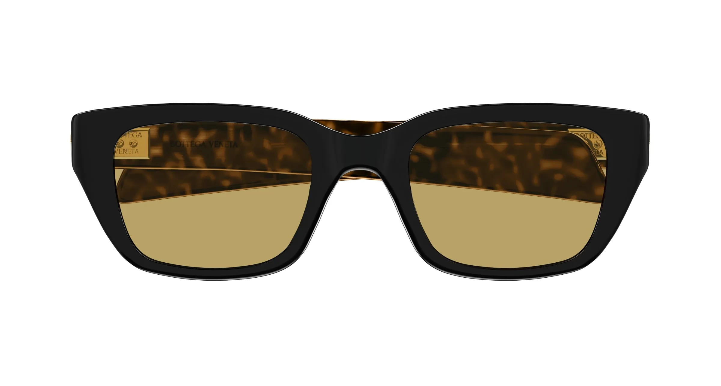 Bottega Veneta BV1393S 009 Occhiali da sole Acetato Nero Verde Squadrata - immagine 2