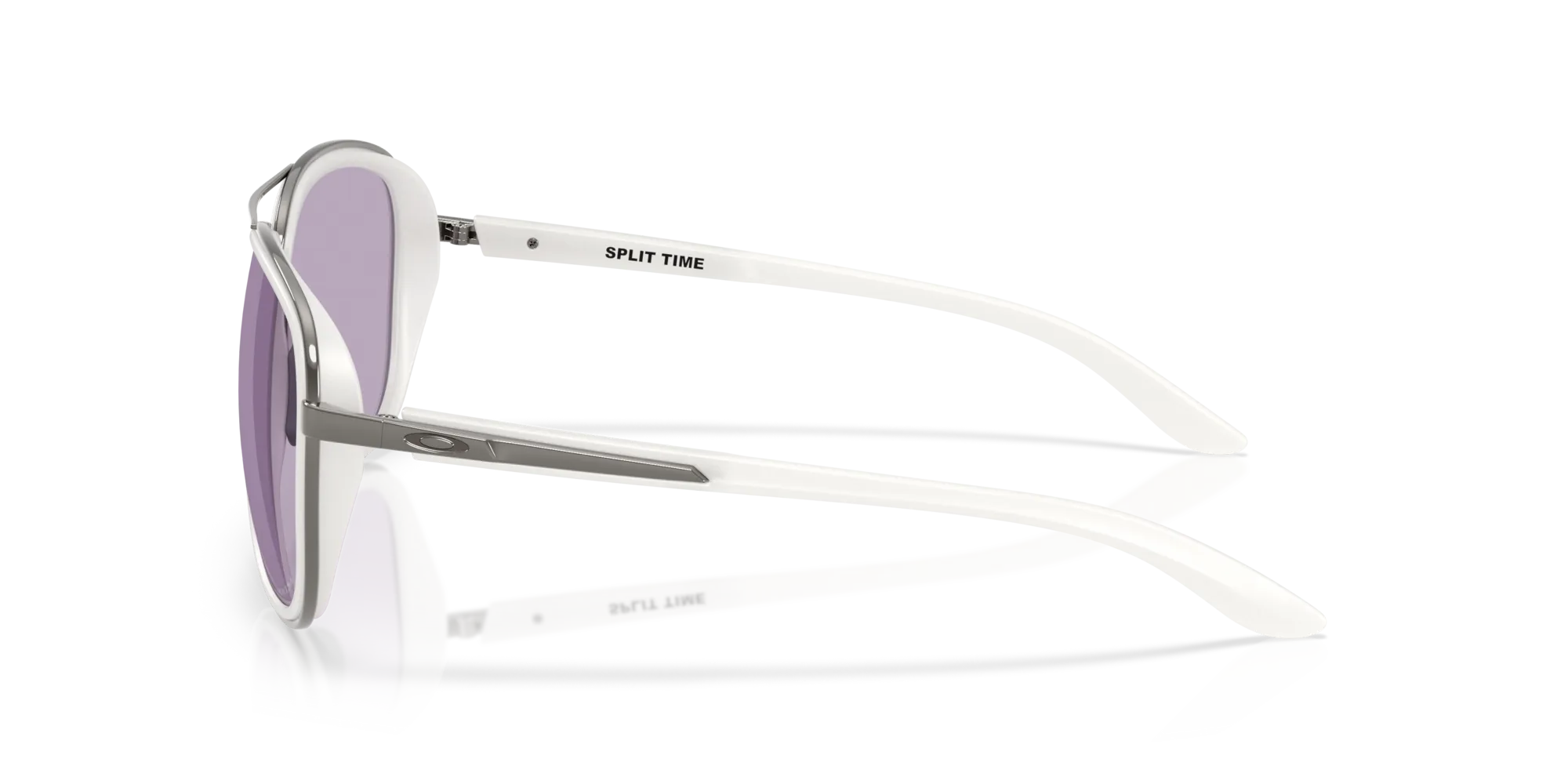 Oakley OO4129 SPLIT TIME 412929 Occhiali da sole Metallo Bianco Rotonda Normale - immagine 4