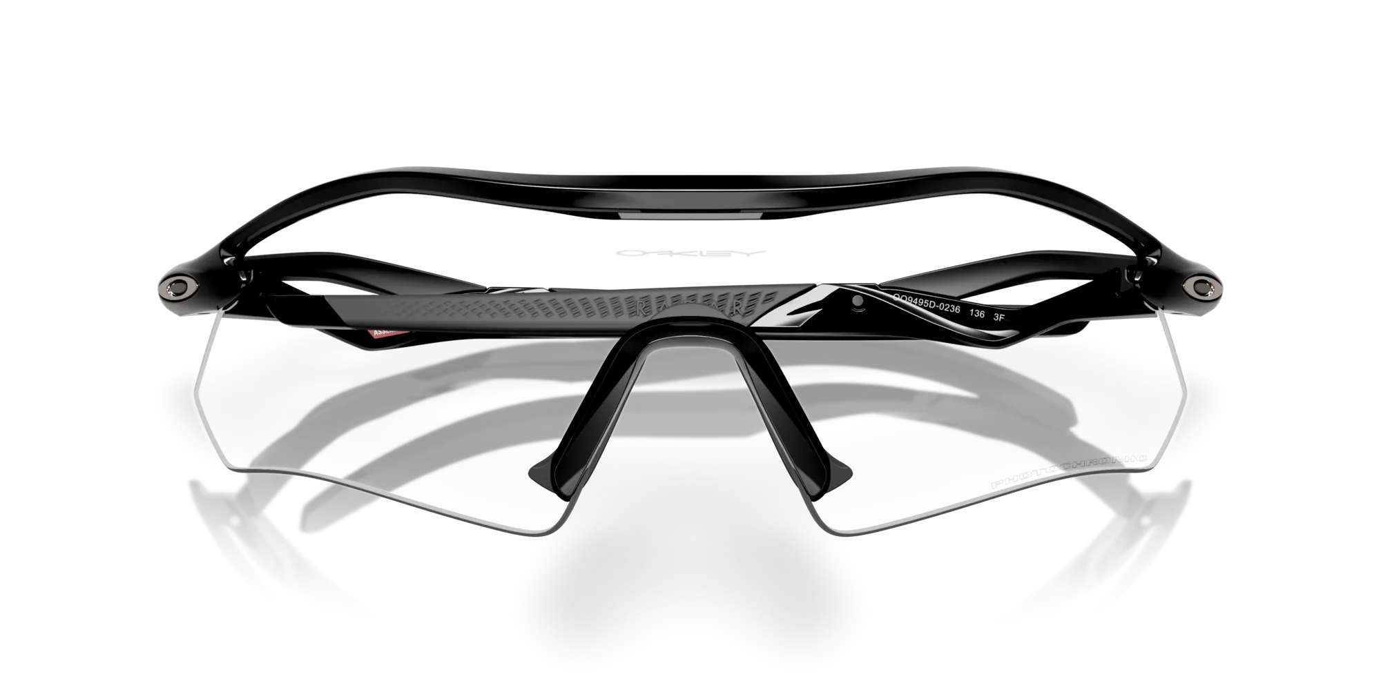 Oakley OO9495D RADAR PLATE 949502 Occhiali da sole O_Matter Nero Grigio Squadrata Fotocromatiche - immagine 2