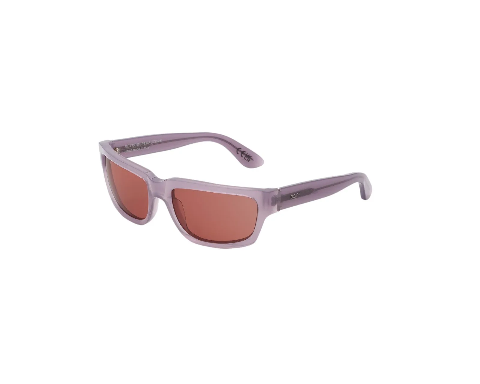 Retrosuperfuture NUB THELONIUS LIGHT PURPLE Occhiali da sole Acetato Porpora/Rosso Bordeaux Squadrata Normale - immagine 1