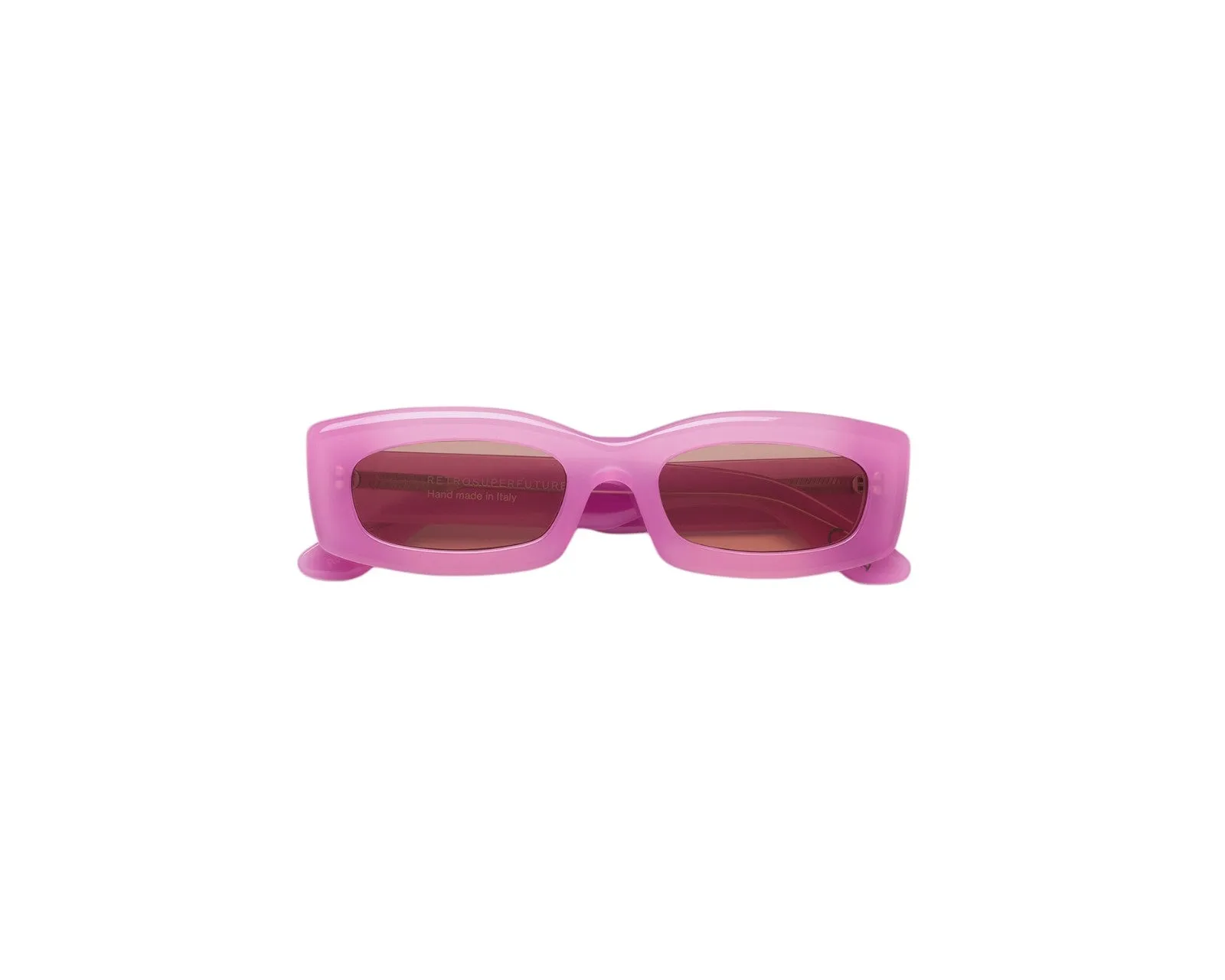 Retrosuperfuture R68 ZAGA PINK Occhiali da sole Acetato Rosso Squadrata Normale - immagine 2