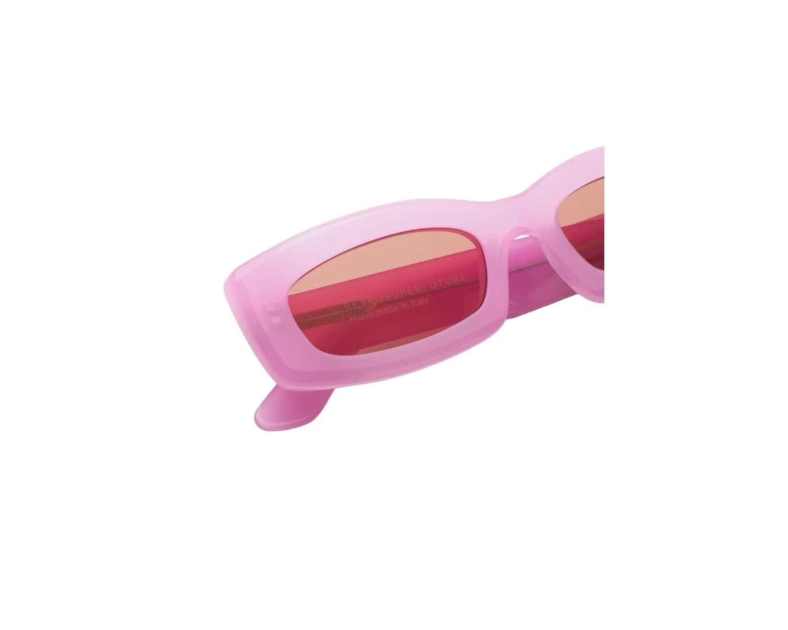 Retrosuperfuture R68 ZAGA PINK Occhiali da sole Acetato Rosso Squadrata Normale - immagine 3