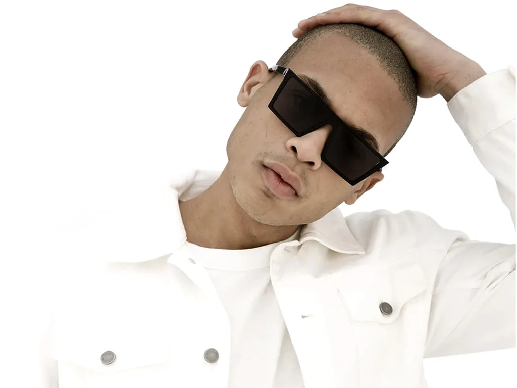 Retrosuperfuture L2X W BLACK Occhiali da sole Acetato Nero Nero Squadrata Normale - immagine 3