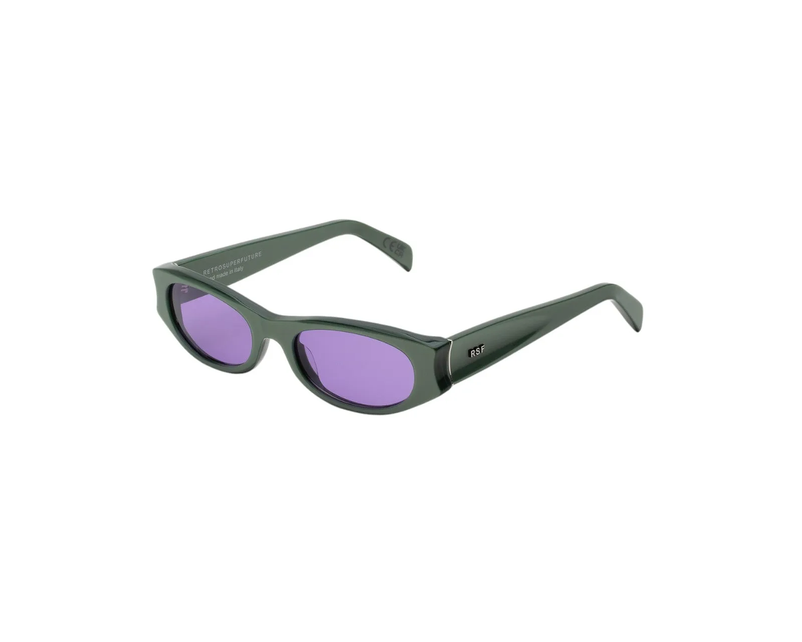 Retrosuperfuture 9RM RAZZO METALLIC MINT Occhiali da sole Verde Viola Geometrica Normale - immagine 1