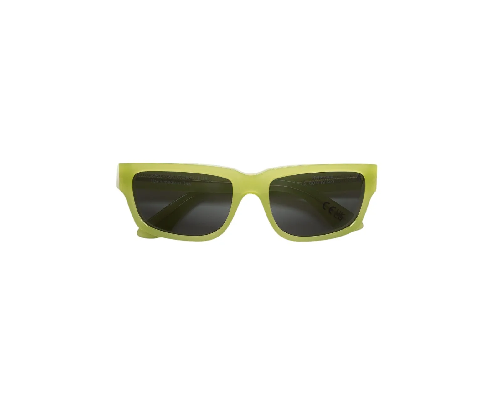 Retrosuperfuture 9LA THELONIUS LIME Occhiali da sole Acetato Verde Nero Squadrata Normale - immagine 2