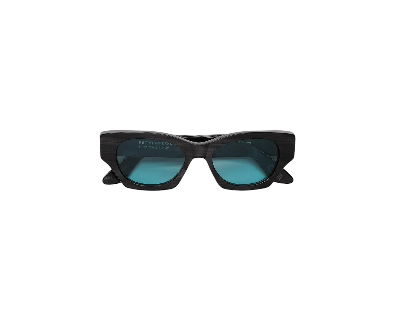Retrosuperfuture 8FH TONO FIAMMATO Occhiali da sole Acetato Nero Turchese Cat Eye Normale - immagine 2