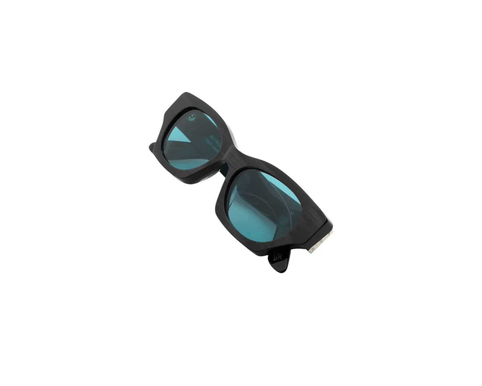 Retrosuperfuture 8FH TONO FIAMMATO Occhiali da sole Acetato Nero Turchese Cat Eye Normale - immagine 3