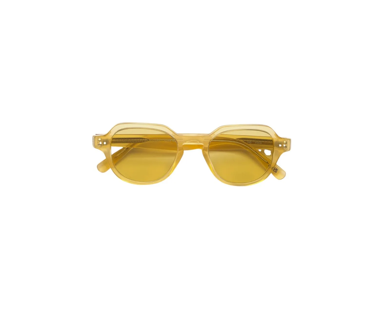 Retrosuperfuture 4AS VOCE CREAM Occhiali da sole Acetato Ambra Giallo Squadrata Normale - immagine 2