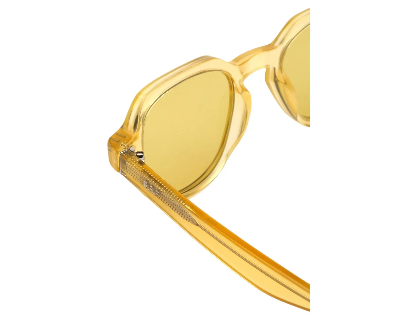 Retrosuperfuture 4AS VOCE CREAM Occhiali da sole Acetato Ambra Giallo Squadrata Normale - immagine 3