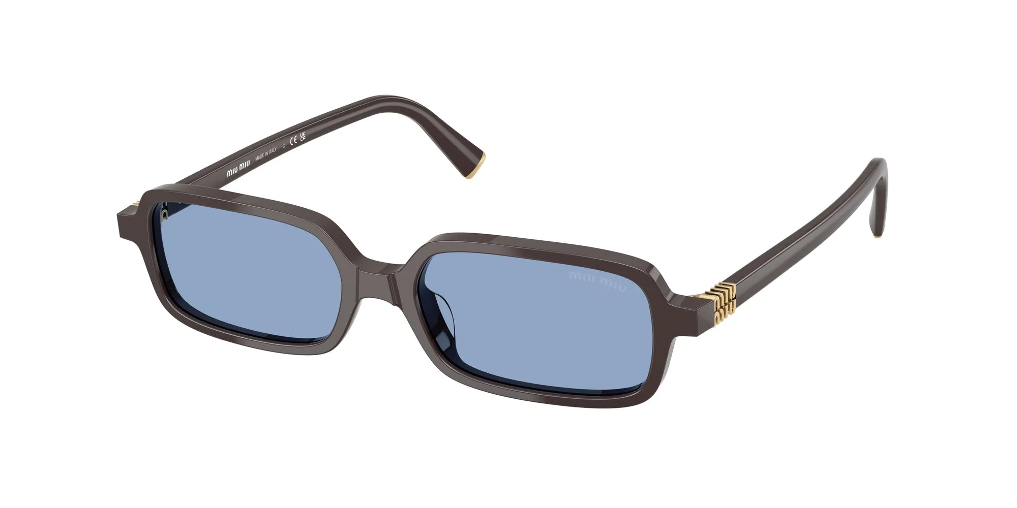 Miu Miu MU 11ZS 22C60O Occhiali da sole Acetato Marrone Blu Squadrata Normale - immagine 1