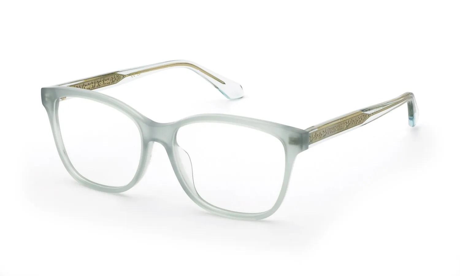 Twinset VTW095 736 Montature da vista Acetato Verde Squadrata - immagine 1