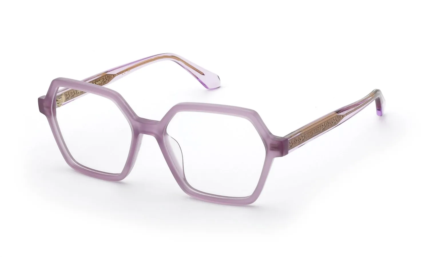 Twinset VTW094 07TA Montature da vista Acetato Lilla Geometrica - immagine 1