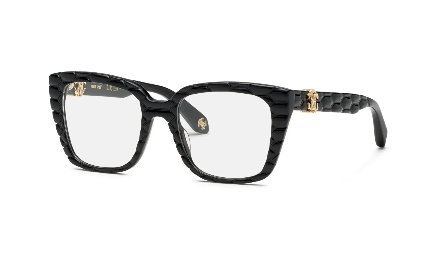 Roberto Cavalli VRC106V 700Y Montature da vista Acetato Nero Farfalla - immagine 1