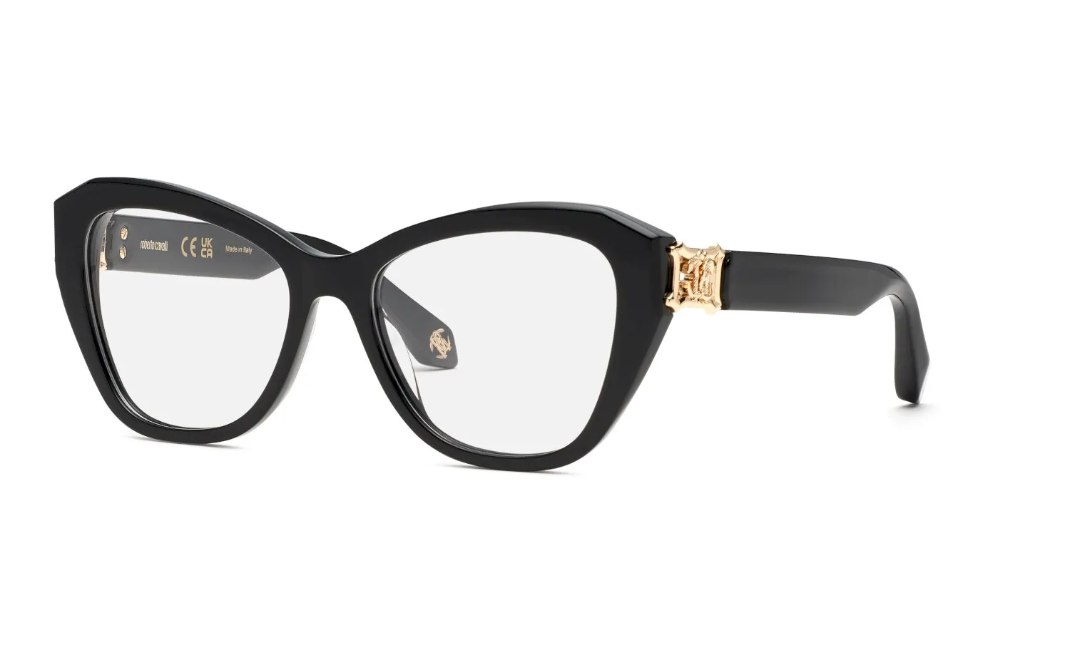 Roberto Cavalli VRC099 700 Montature da vista Acetato Nero Geometrica - immagine 1
