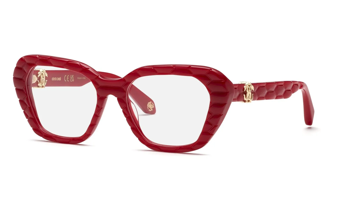 Roberto Cavalli VRC070M 09EZ Montature da vista Acetato Rosso Geometrica - immagine 1