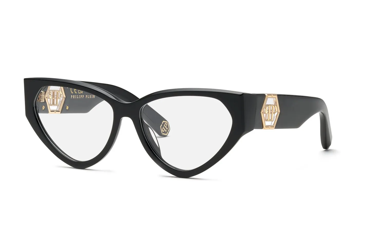 Philipp Plein VPP163 PLEIN CAPTURE 700 Montature da vista Acetato Nero Cat Eye - immagine 1