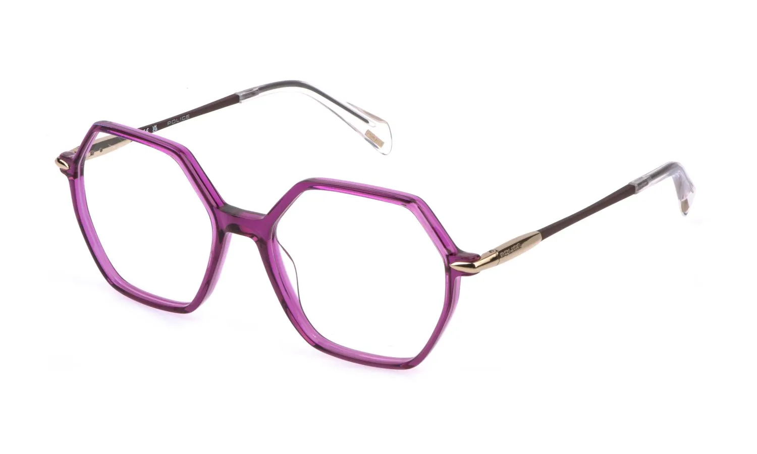 Police VPLR13 JADE 1 0D81 Montature da vista Acetato Viola Geometrica - immagine 1