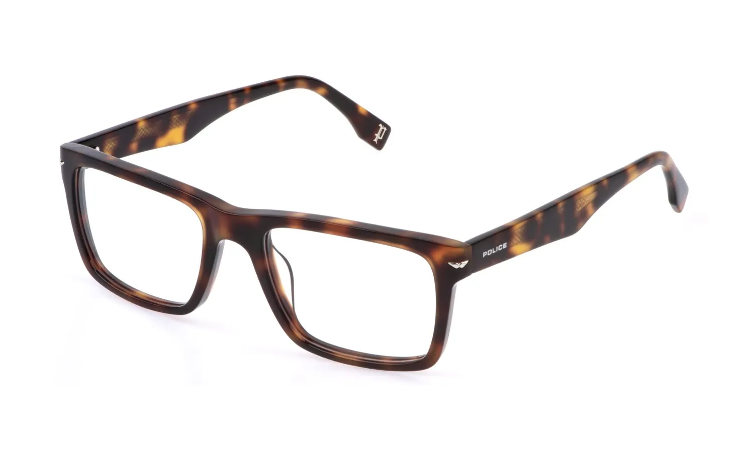 Police VPLQ64 CHAMP 11 09JC Montature da vista Acetato Havana Squadrata - immagine 1