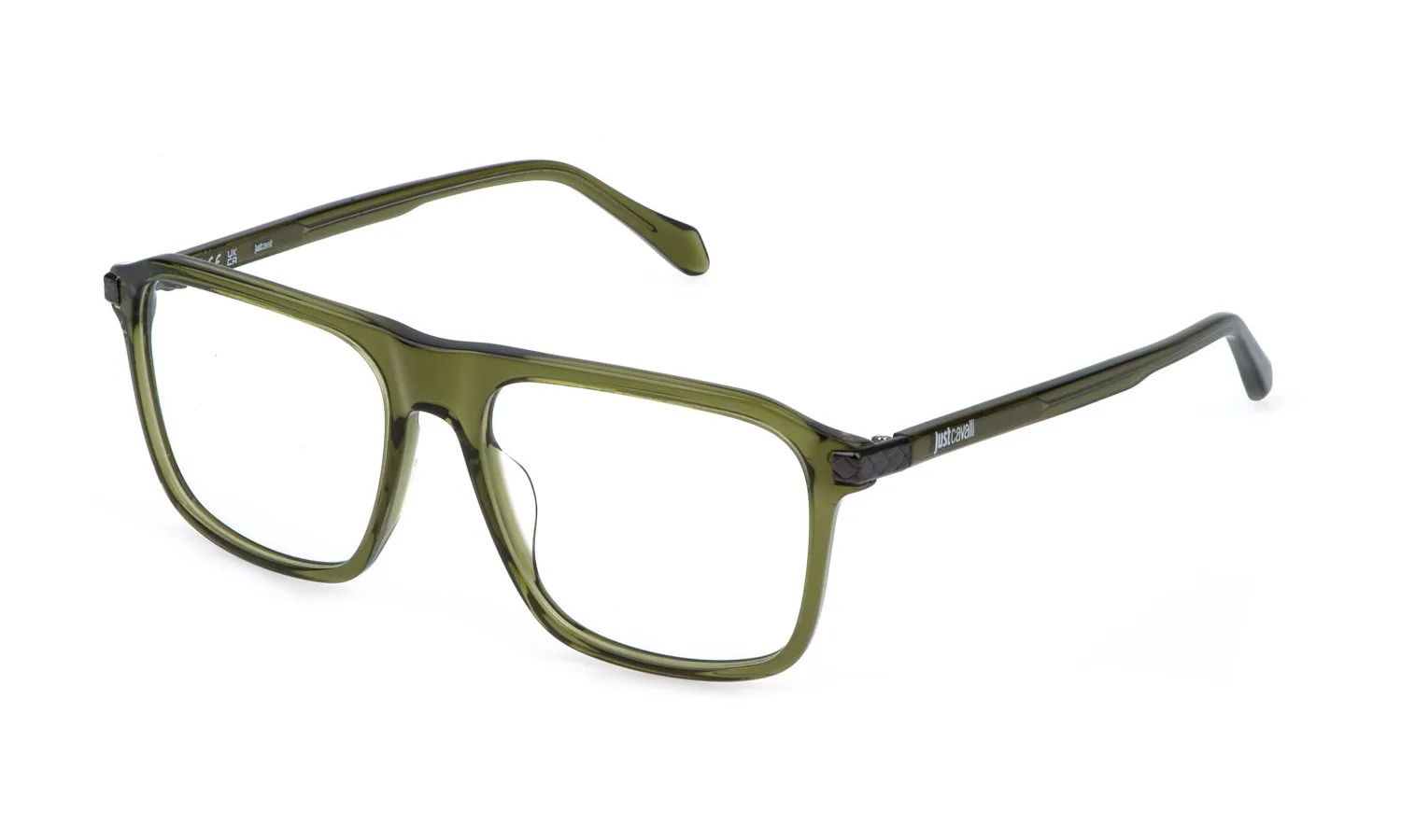 Just Cavalli VJC137 02GN Montature da vista Acetato Verde Squadrata - immagine 1