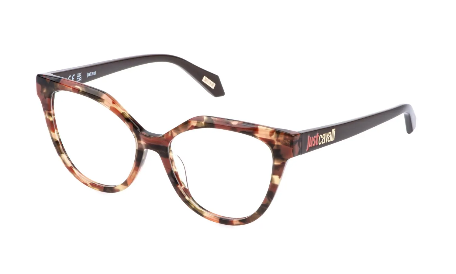 Just Cavalli VJC130 748 Montature da vista Acetato Havana Farfalla - immagine 1