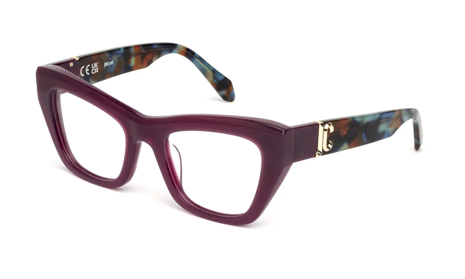 Just Cavalli VJC116 06PJ Montature da vista Acetato Viola Farfalla - immagine 1