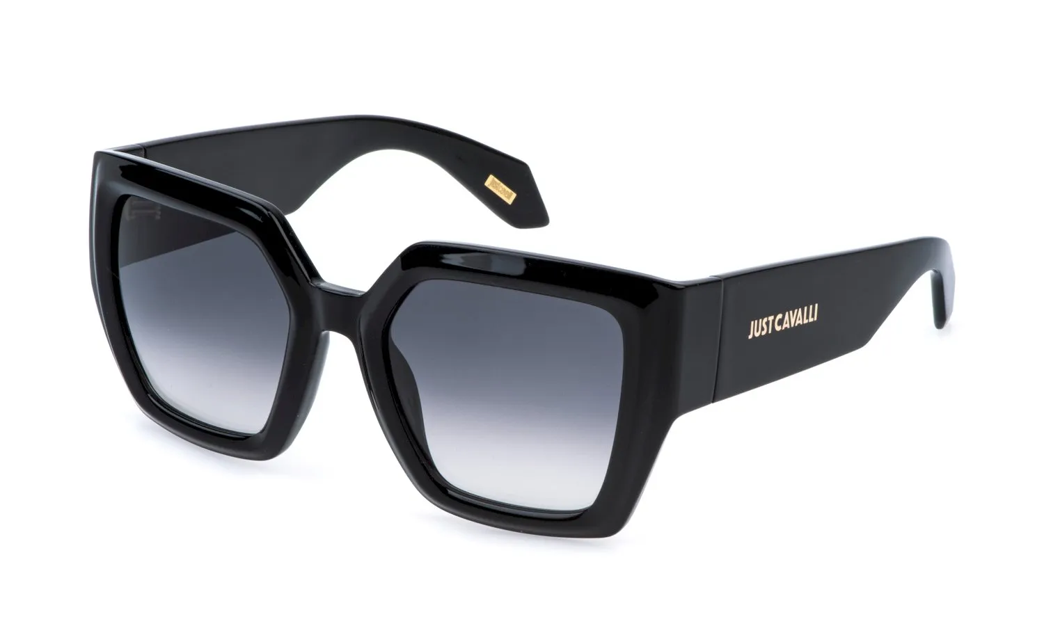 Just Cavalli SJC149 0Z42 Occhiali da sole Iniettato Nero Fumo Squadrata Normale Sfumato - immagine 1