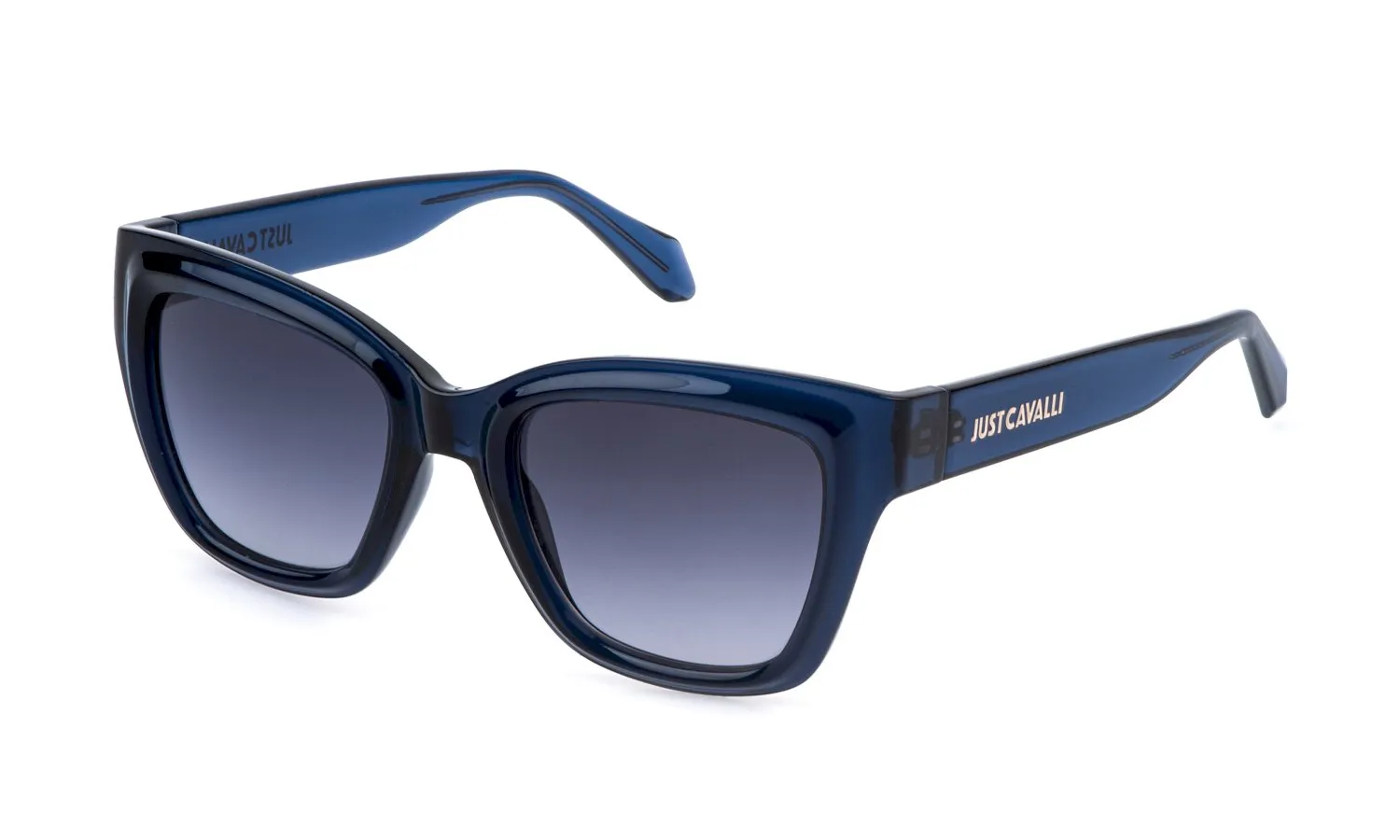 Just Cavalli SJC148 07FK Occhiali da sole Iniettato Blu Blu Squadrata Normale Sfumato - immagine 1