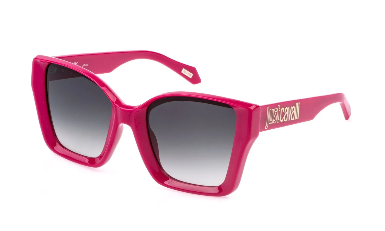 Just Cavalli SJC147 06UU Occhiali da sole Iniettato Rosa Fumo Squadrata Normale Sfumato - immagine 1