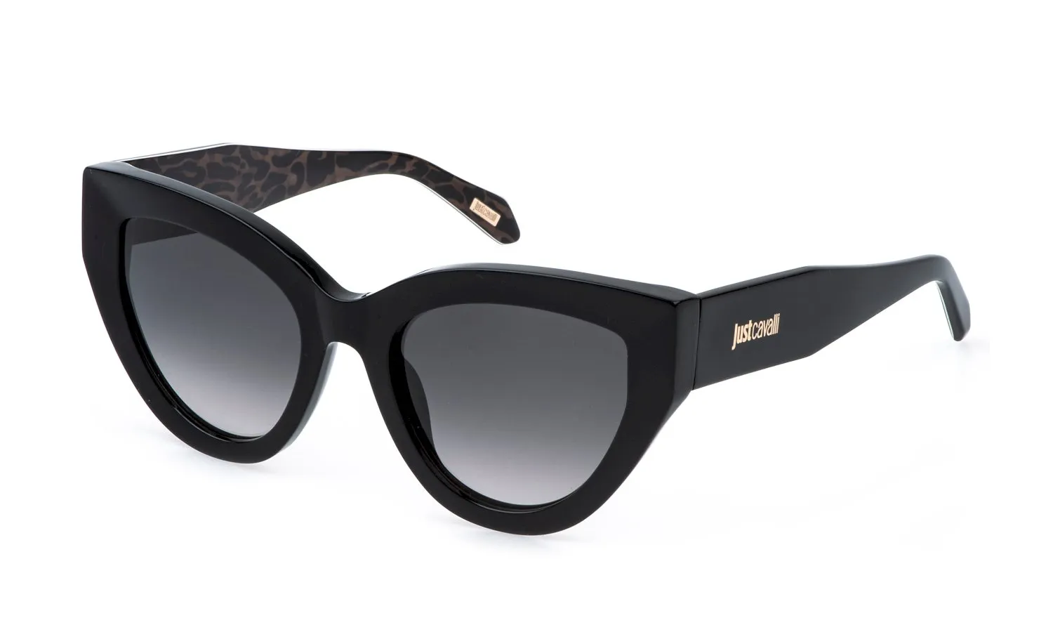 Just Cavalli SJC143 700K Occhiali da sole Acetato Nero Fumo Farfalla Normale Sfumato - immagine 1