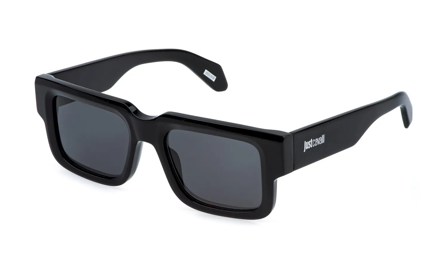 Just Cavalli SJC141 700 Occhiali da sole Acetato Nero Fumo Squadrata Normale - immagine 1