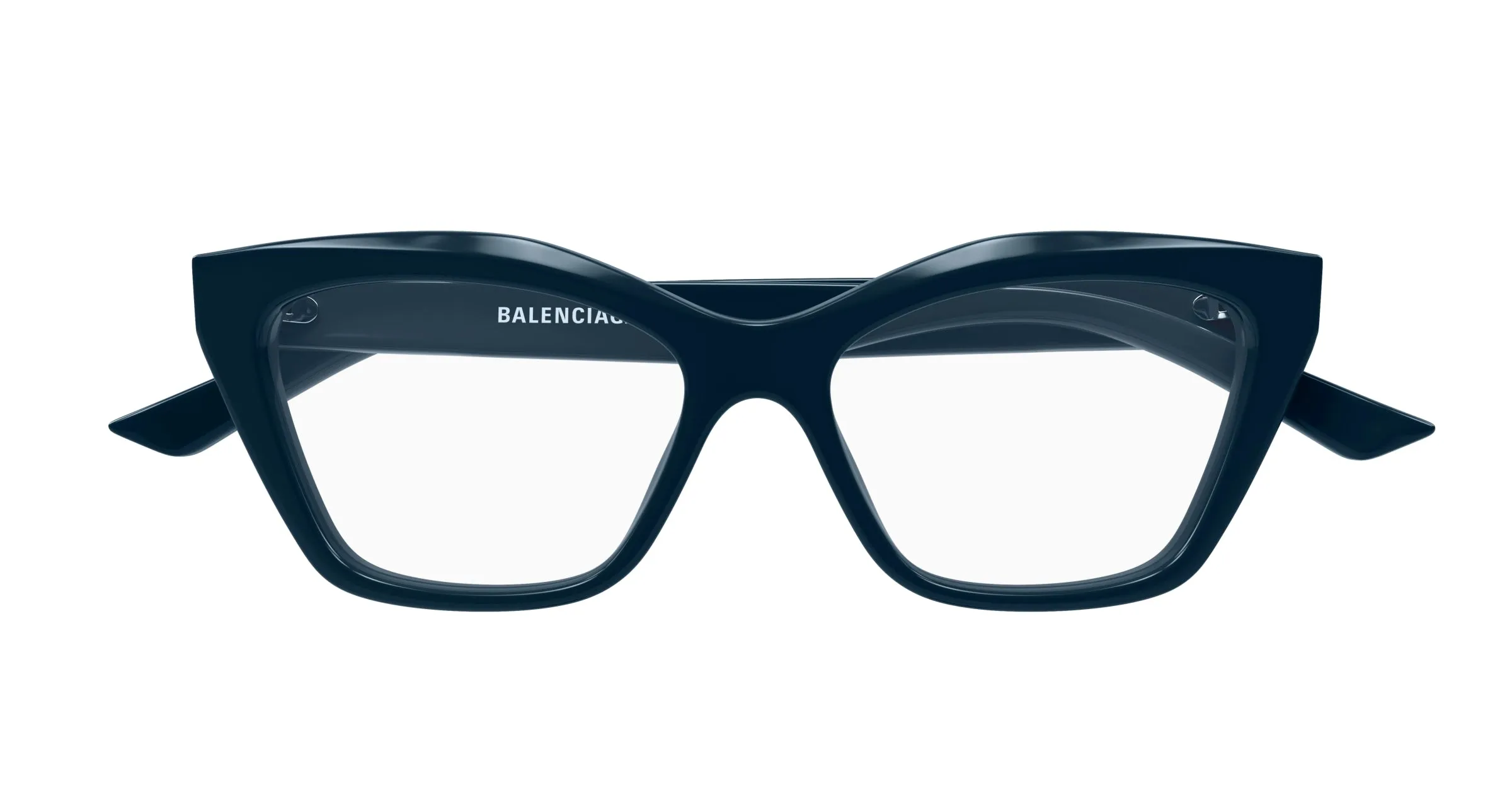 Balenciaga BB0342O 009 Montature da vista Acetato Blu Trasparente Cat Eye - immagine 2