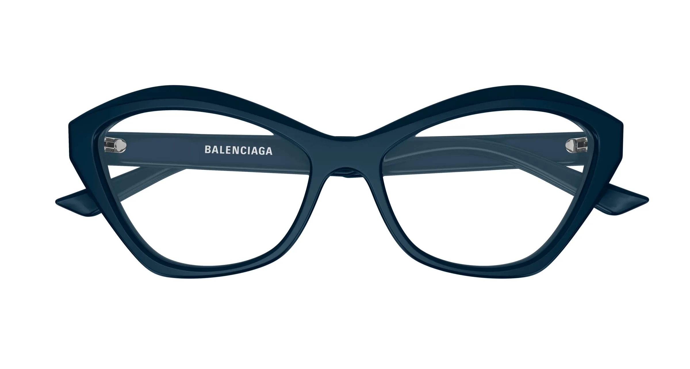 Balenciaga BB0341O 005 Montature da vista Acetato Blu Trasparente Cat Eye - immagine 2