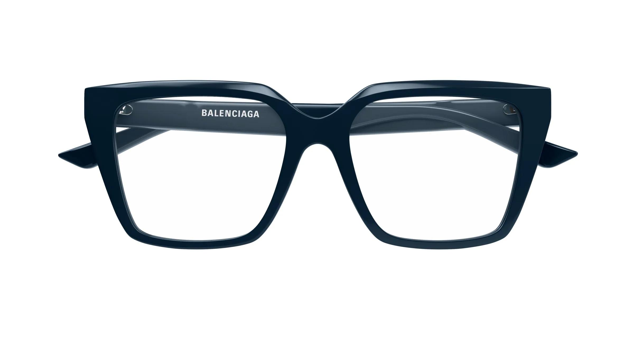Balenciaga BB0130O 011 Montature da vista Acetato Blu Trasparente Squadrata - immagine 2