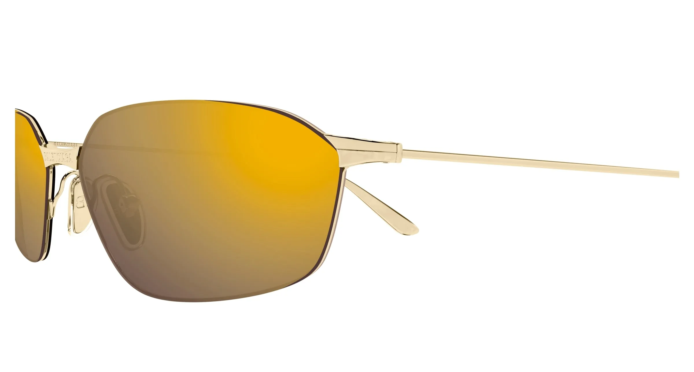 Balenciaga BB0412S 004 Occhiali da sole Metallo Oro Geometrica - immagine 3
