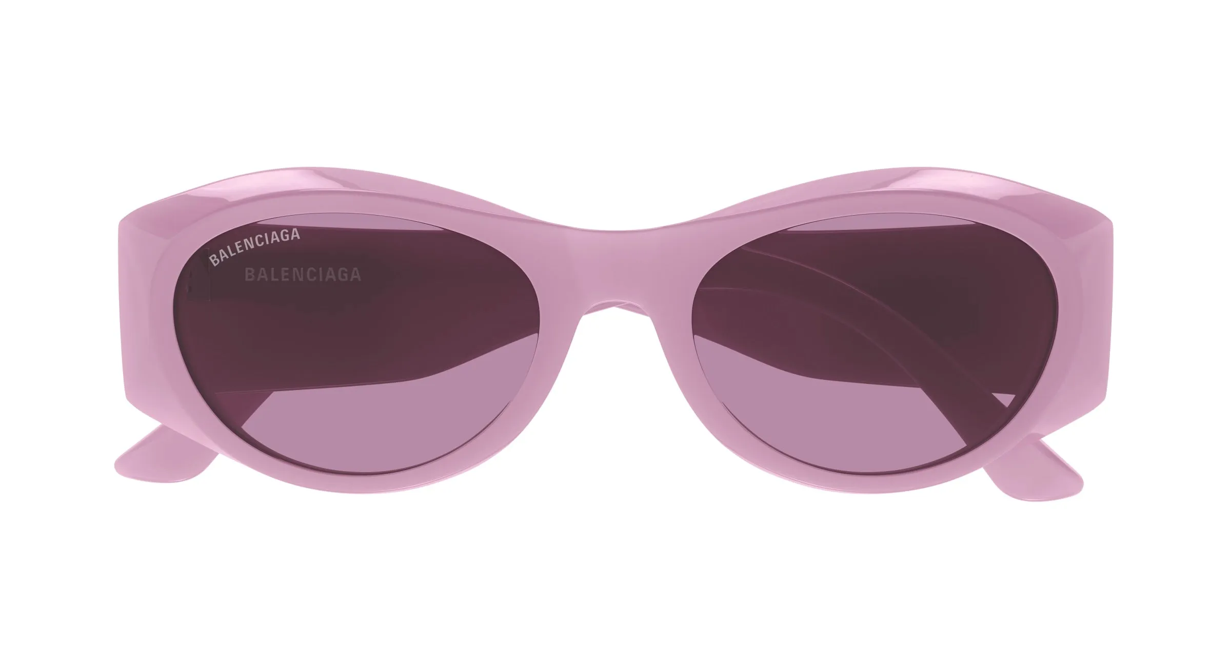 Balenciaga BB0396SK 004 Occhiali da sole Acetato Viola Viola Rotonda - immagine 2