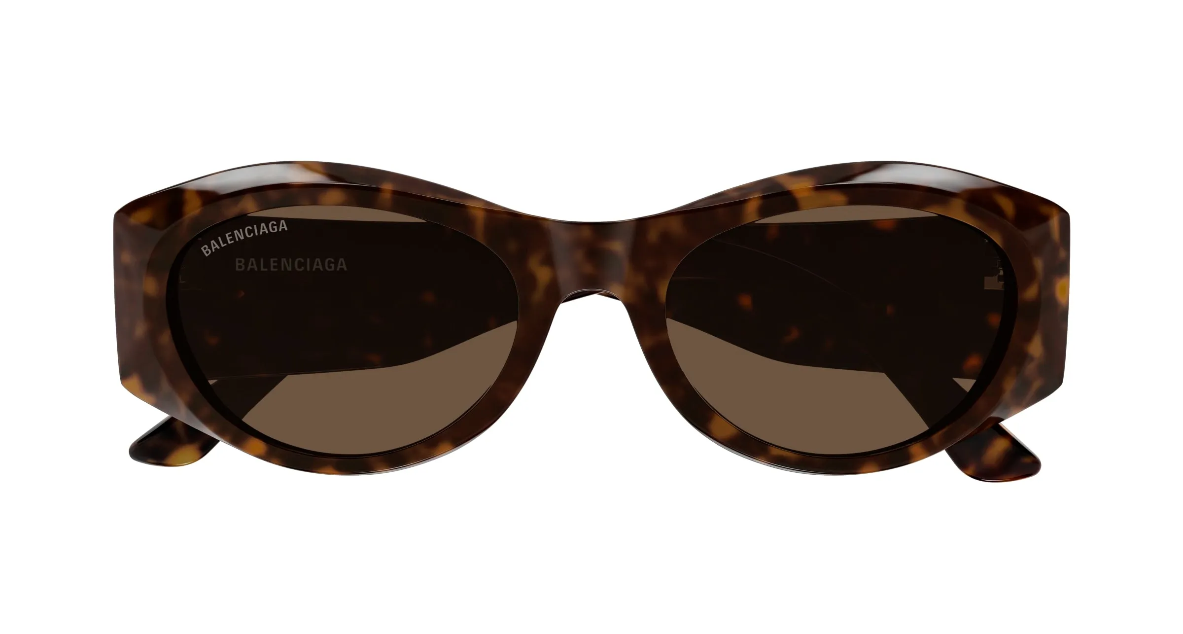 Balenciaga BB0396SK 002 Occhiali da sole Acetato Havana Marrone Rotonda - immagine 2