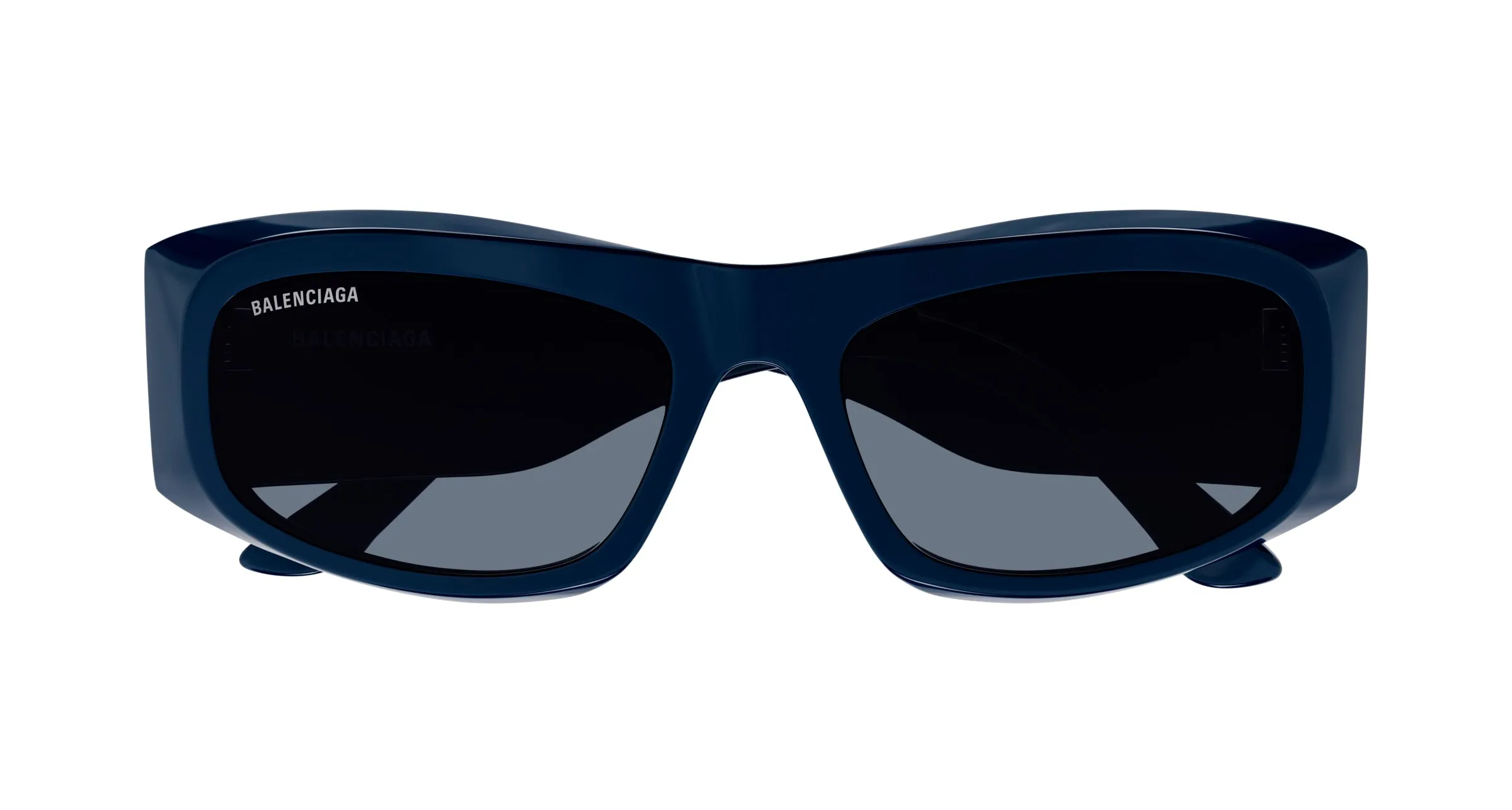 Balenciaga BB0395S 004 Occhiali da sole Acetato Blu Blu Squadrata - immagine 2