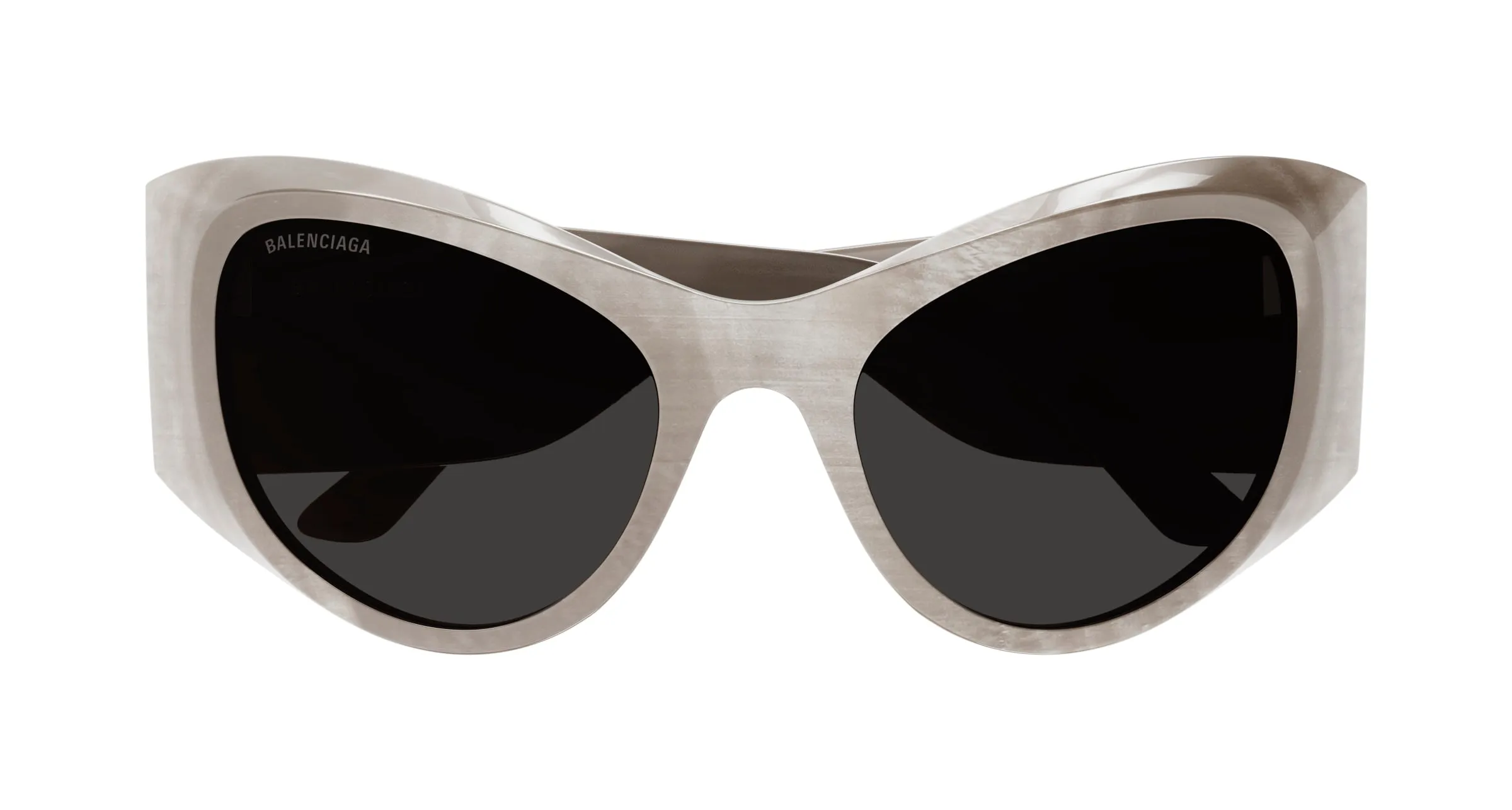 Balenciaga BB0393S 004 Occhiali da sole Acetato Grigio Grigio Farfalla - immagine 2