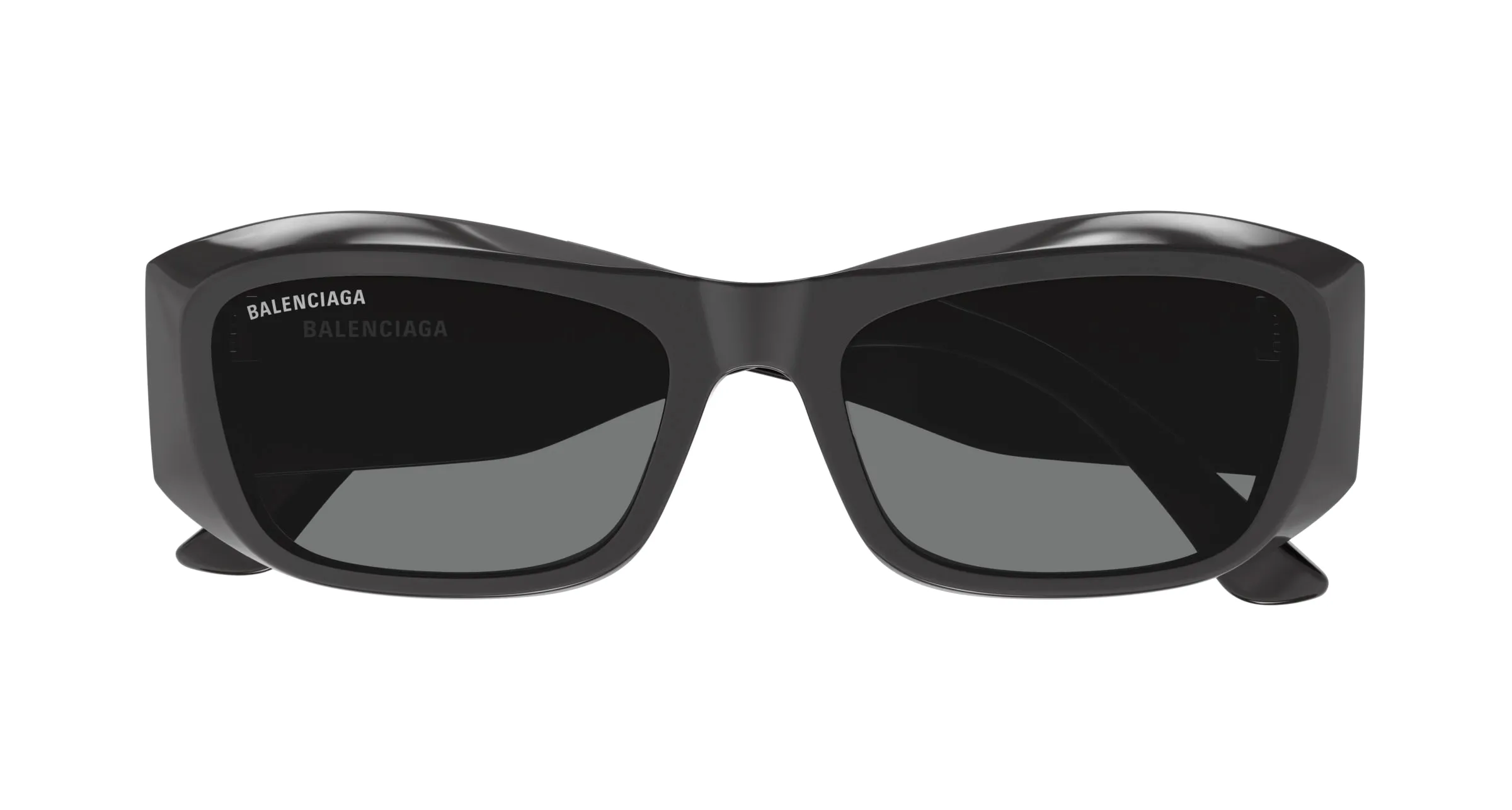 Balenciaga BB0397SA 004 Occhiali da sole Acetato Grigio Grigio Squadrata - immagine 2