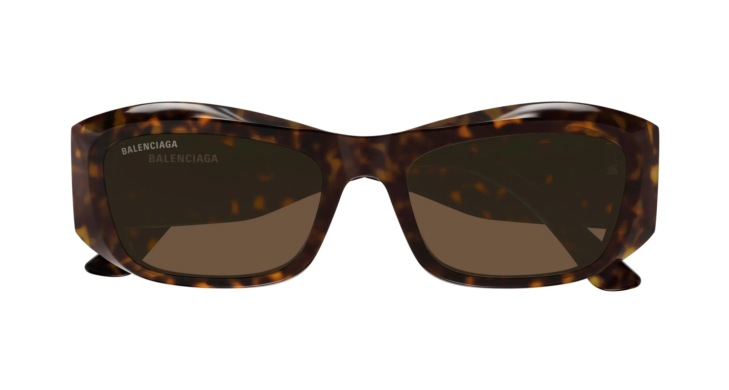 Balenciaga BB0397SA 002 Occhiali da sole Acetato Havana Marrone Squadrata - immagine 2
