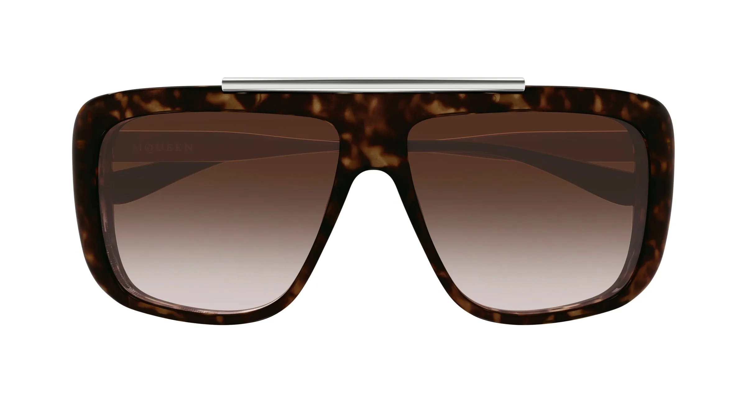 Alexander McQueen AM0492S 003 Occhiali da sole Acetato Havana Marrone Pilot - immagine 2