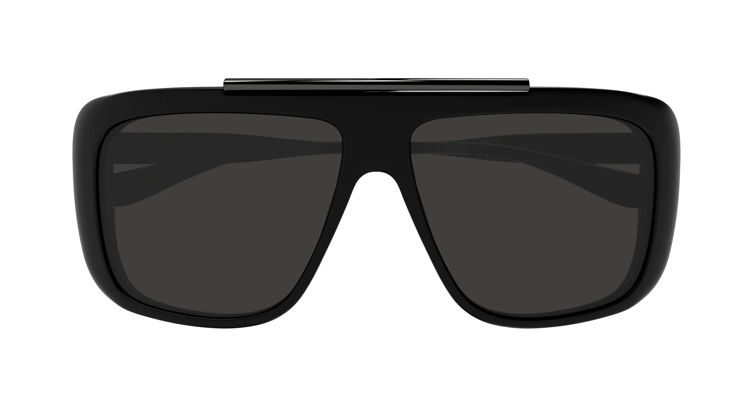 Alexander McQueen AM0492S 002 Occhiali da sole Acetato Nero Grigio Pilot - immagine 2