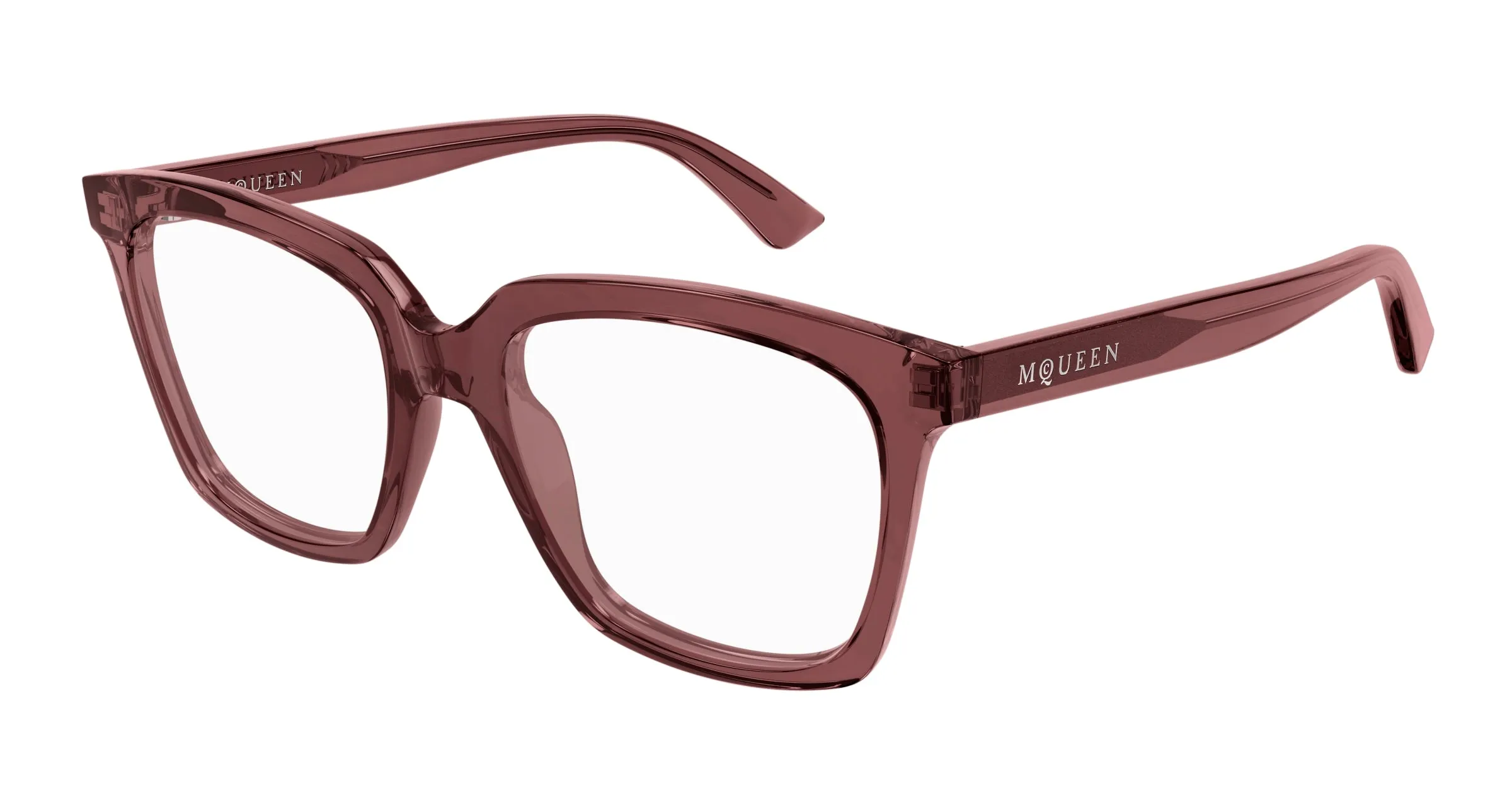 Alexander McQueen AM0513O 004 Montature da vista Acetato Viola Trasparente Cat Eye - immagine 1
